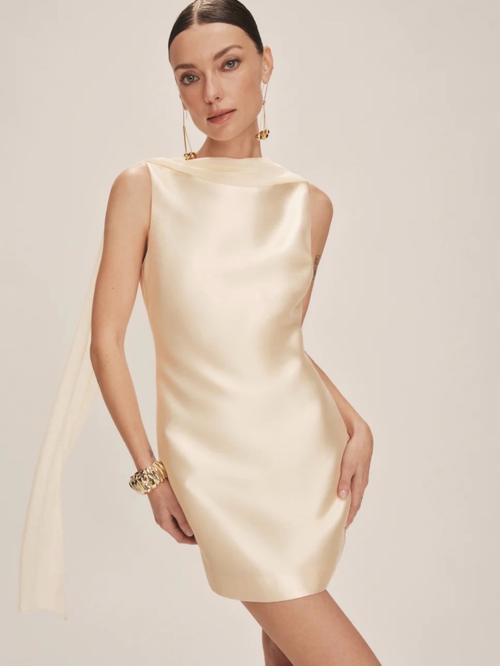 Reformation Ecru Dress